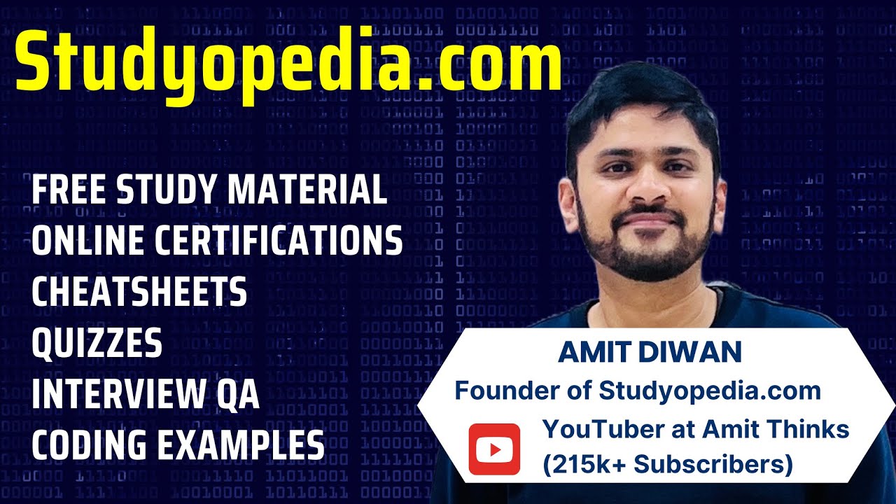 Studyopedia.com - Introducing my EdTech website | Amit Diwan: Founder of Studyopedia &@Amit.Thinks