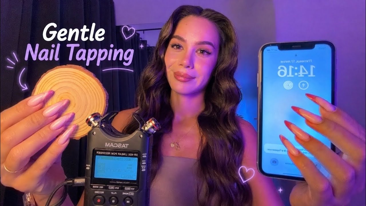 Gentle Nail Tapping 🥰 ASMR That Will Make You Fall Asleep 😴 // tascam