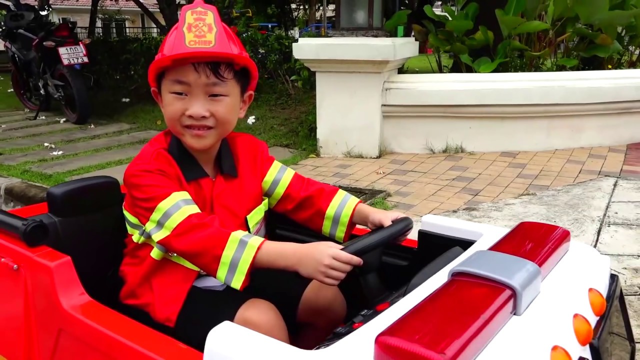 пожарная машина игрушечная сборка для детей Fire Truck Car Toy for Kids