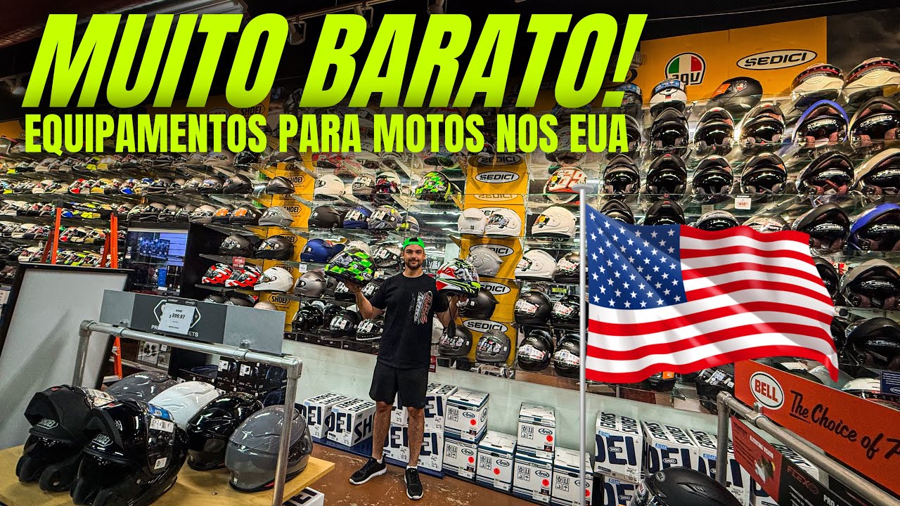 Loja de moto nos EUA! 🇺🇸 Pre&ccedil;os e equipamentos que TODO brasileiro sonha!