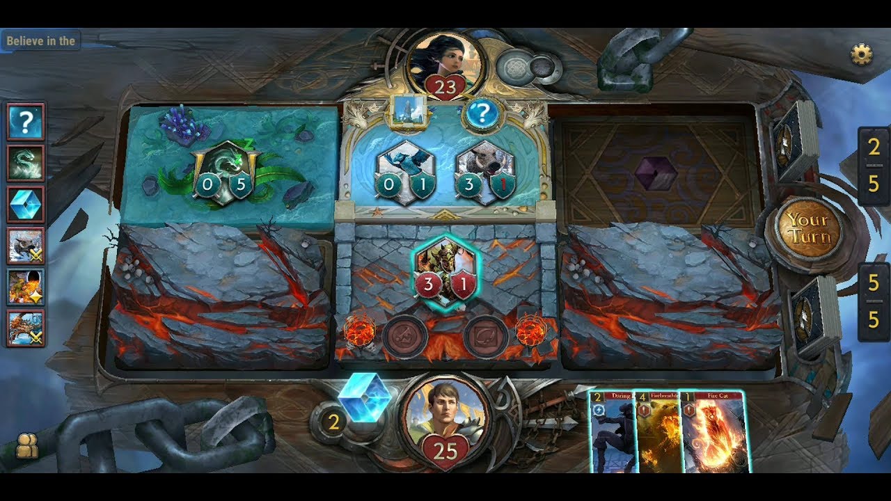 Red and Blue (by Brilliant Games Private Ltd) - strategy card game for Android - gameplay.