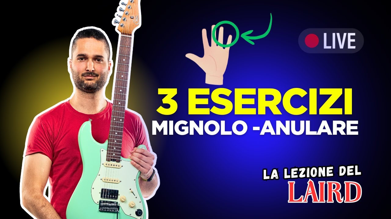 3 Esercizi Facili e Veloci per migliorare MIGNOLO e ANULARE | Lezioni di Chitarra LLDL 41