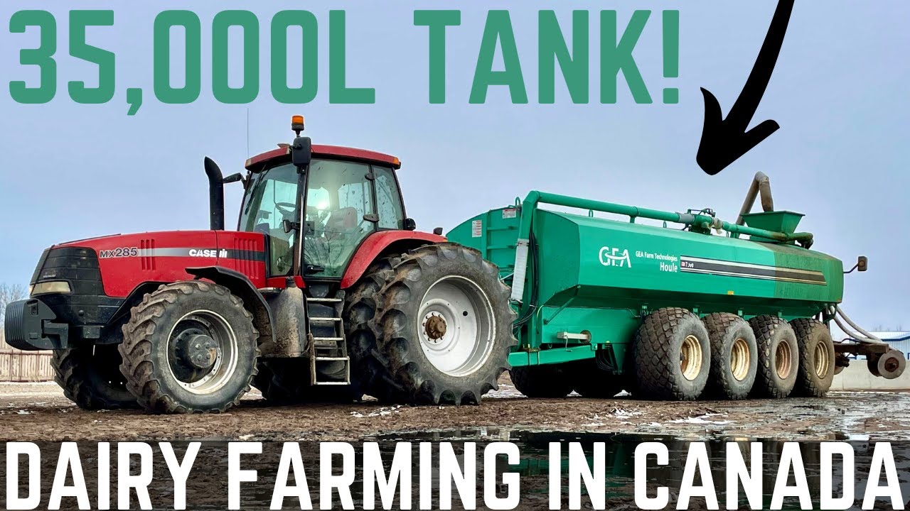 Hauling Liquid Manure With 35,000 Litre Tanker!!
