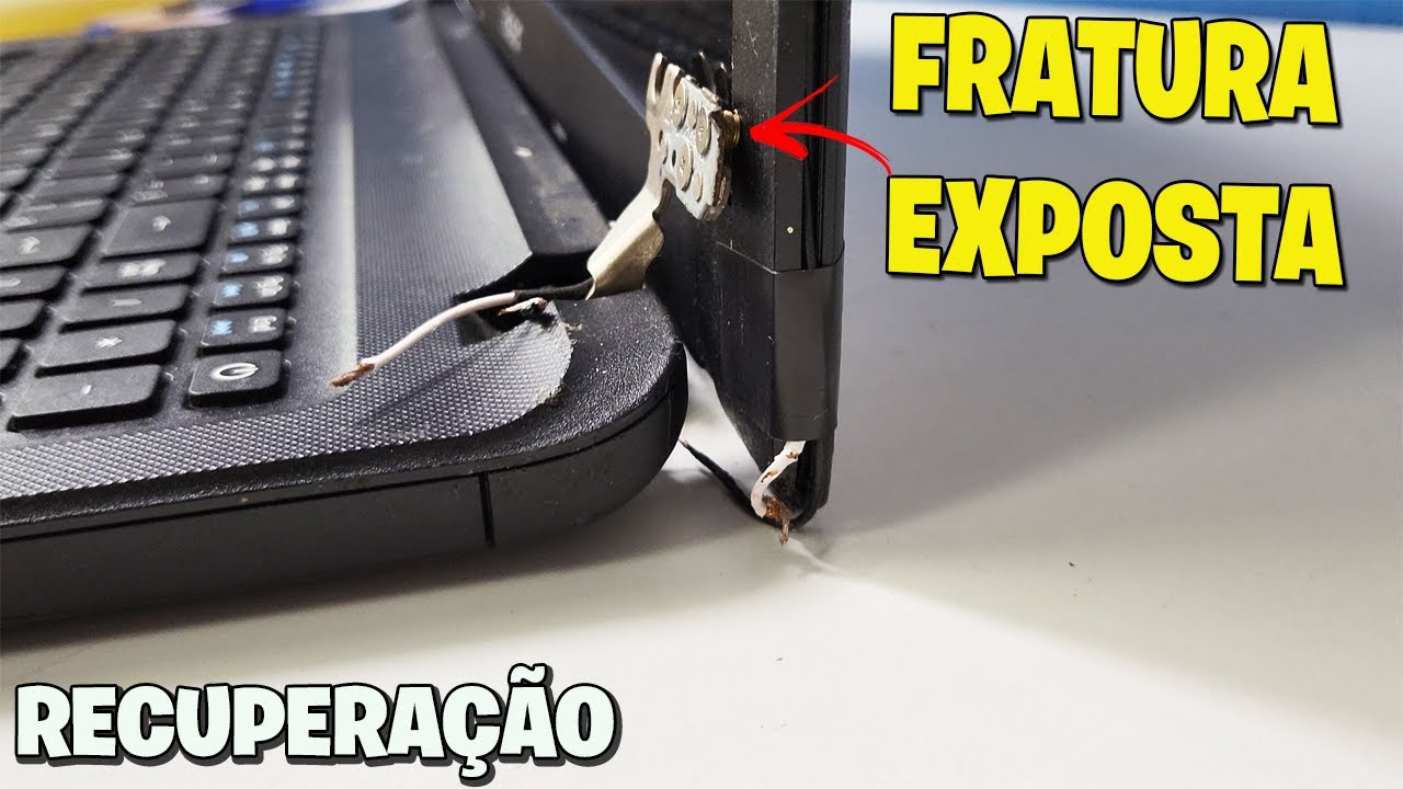 VEJA COMO E  FEITO UM CONSERTO DE CARCA&Ccedil;A DE NOTEBOOK!  SOLDA DE DOBRADI&Ccedil;A, APLICANDO RESINA