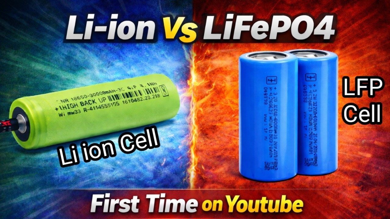 Li ion Vs LifePO4 Battery | Li-ion Cell | Lifepo4 Cell | Li-ion cell और Lifepo4 में क्या फर्क है
