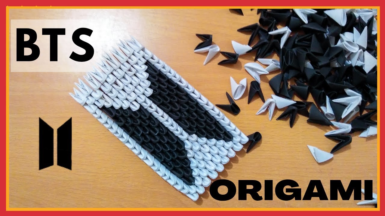 Diy BTS logo origami | 3D origami | K-Pop paper craft