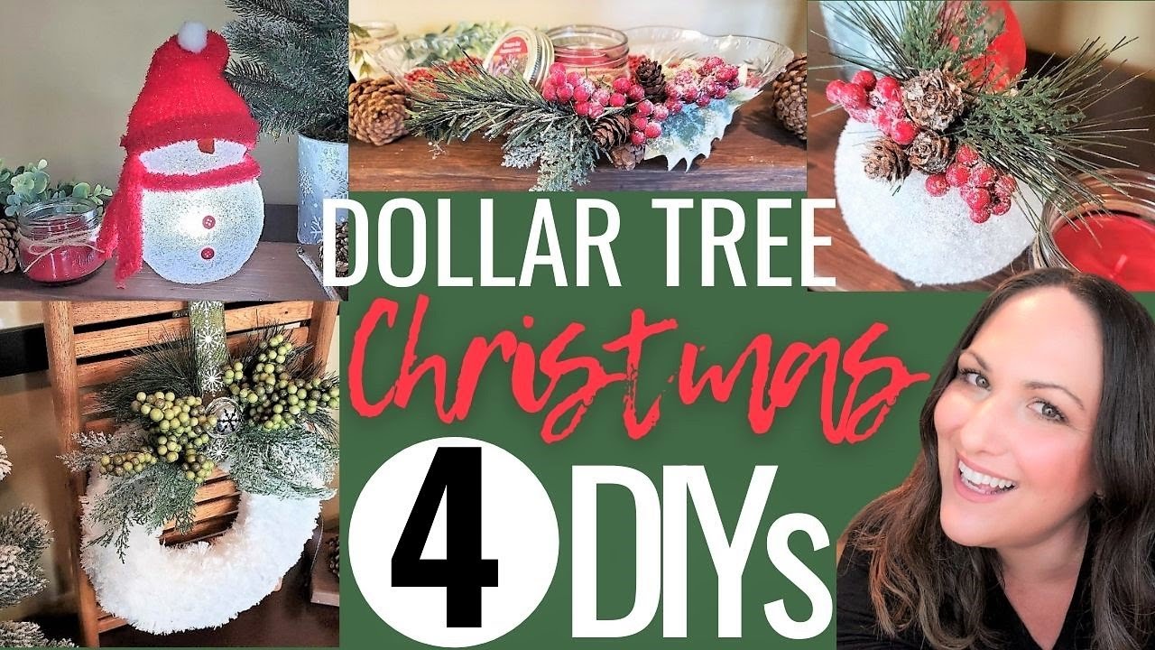 4 NEW Dollar Tree 🎄 HIGH END CHRISTMAS Decor DIY | Easy Dollar Tree Christmas Decor Crafts (2020)