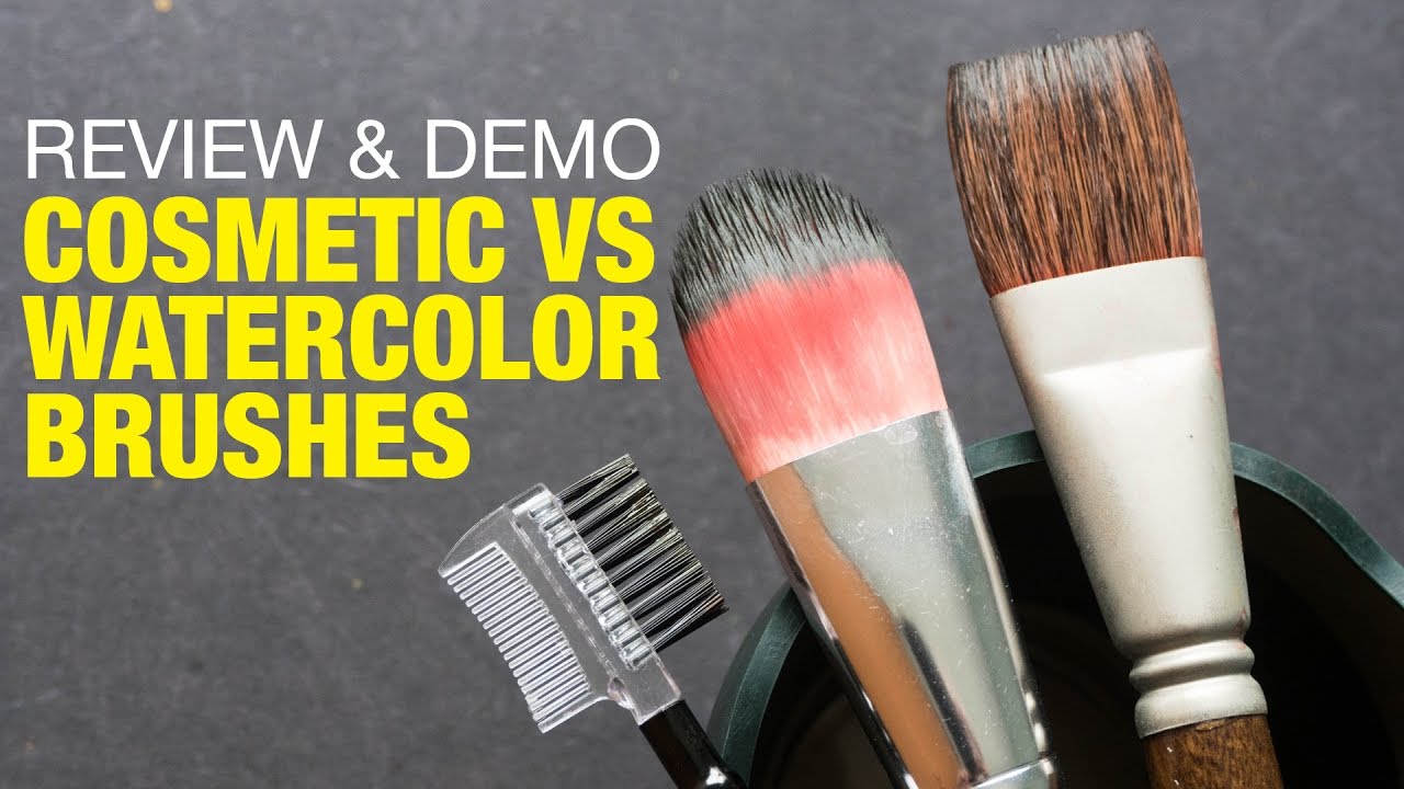 Cosmetic vs Watercolor Brushes