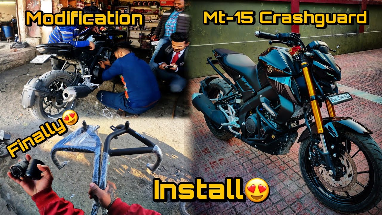 Best Crash Guard for YAMAHA mt15 v2.0 🔥 #mt15v2modified #crashguard #fzboy #mt15