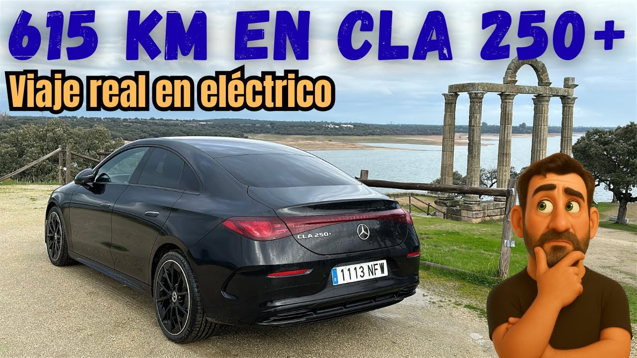 615 km en eléctrico | Mercedes CLA 250+ viaje largo y curva de carga #TestDrive #MercedesCLA250+
