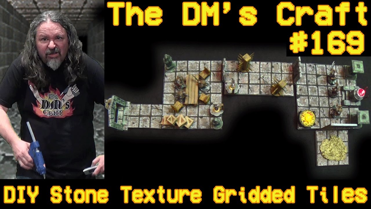 Easiest Stone Textured Gridded Tiles for D&D (DM's Craft #169)