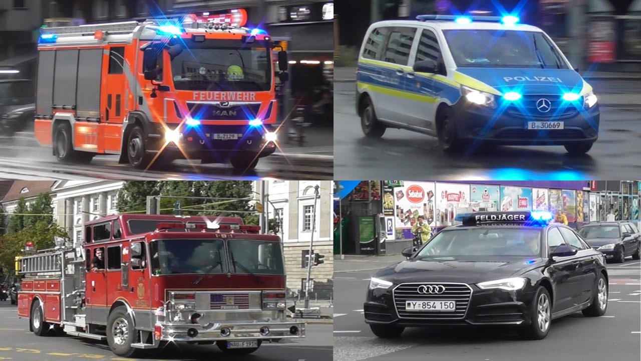 Vom Feldjäger, über ITW bis zum Firetruck│38 Minuten Einsatzfahrten in Berlin-Schöneberg