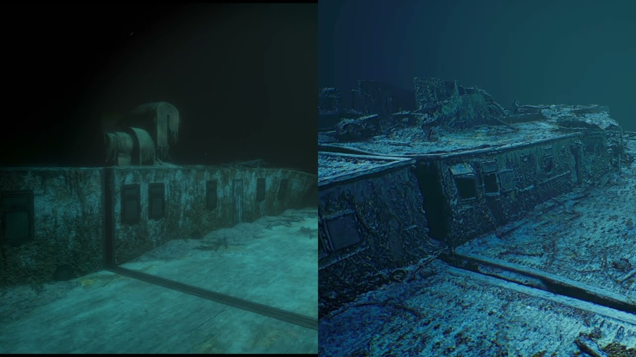 TITANIC VR VS TITANICS DIGITAL TWIN. THE BOW.  VERSION 2 OF 2