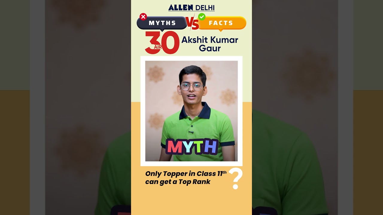 NEET Prep Myths Busted by AIR 30 Akshit Kumar Gaur! 🛑🧠 #shorts