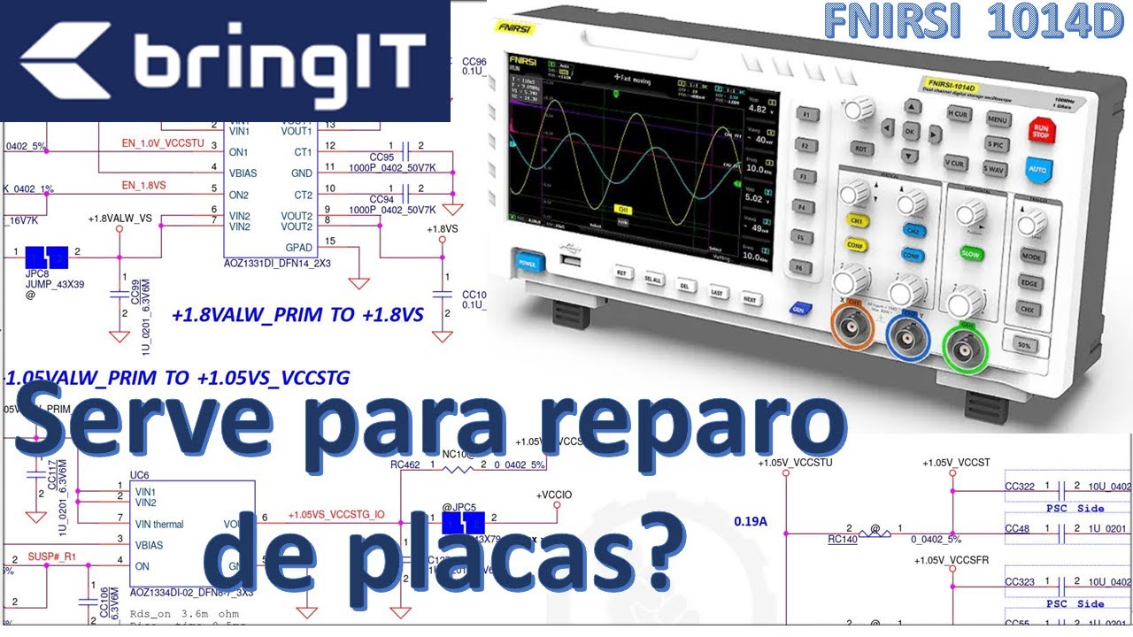 Osciloscópio FNIRSI 1014D. Serve para reparo de placas de notebooks e PC´s? Opinião sincera.