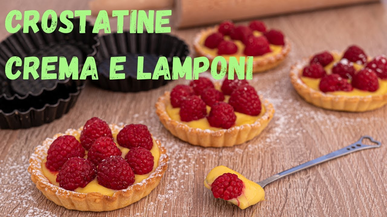 CROSTATINE CREMA PASTICCERA E LAMPONI