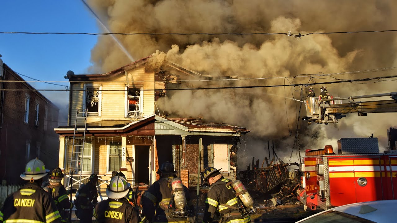 House Collapses After Massive Second Alarm Fire In Camden NJ 11-3-23