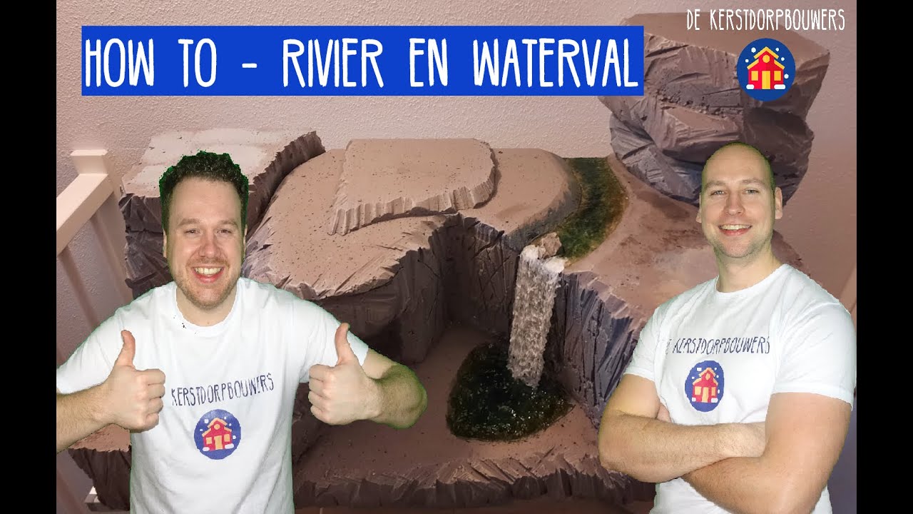 Hoe maak je een rivier en waterval met WC papier! De Kerstdorpbouwers