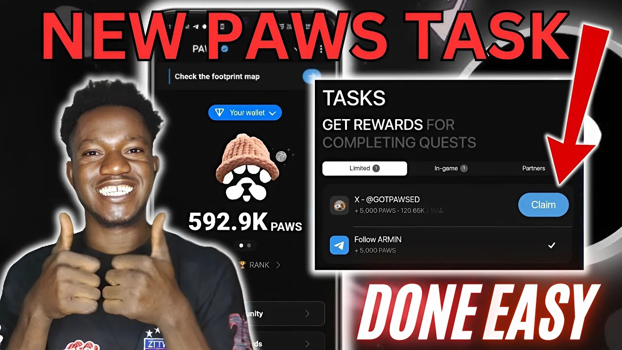 Paws airdrop Latest task update | How to complete the latest task on paws airdrop