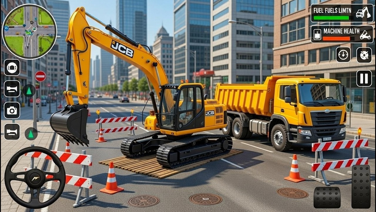 City Road Construction Simulator 🚧 - Heavy JCB Games 2025 - Android Gameplay