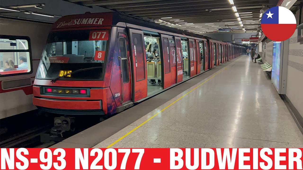 Metro De Santiago | NS-93 N2077 con publicidad Budweiser