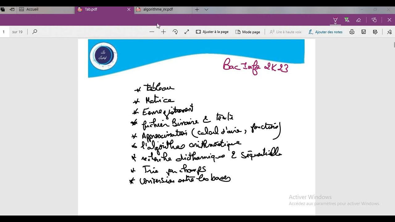 Bac Info || (  كيفاش تنطر نوتك في البرمجة  )