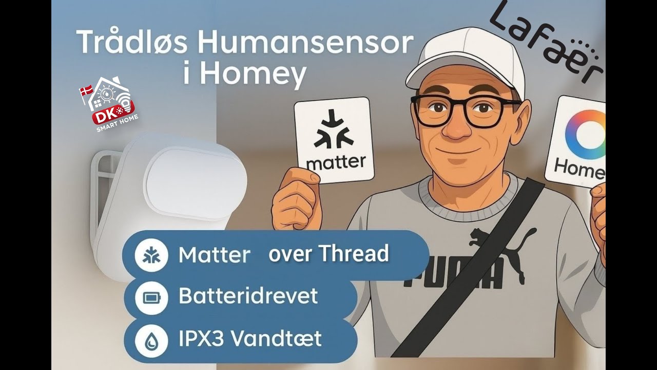 Lafaer Human Presence Sensor   Matter & batteridrevet til Homey Pro 2023