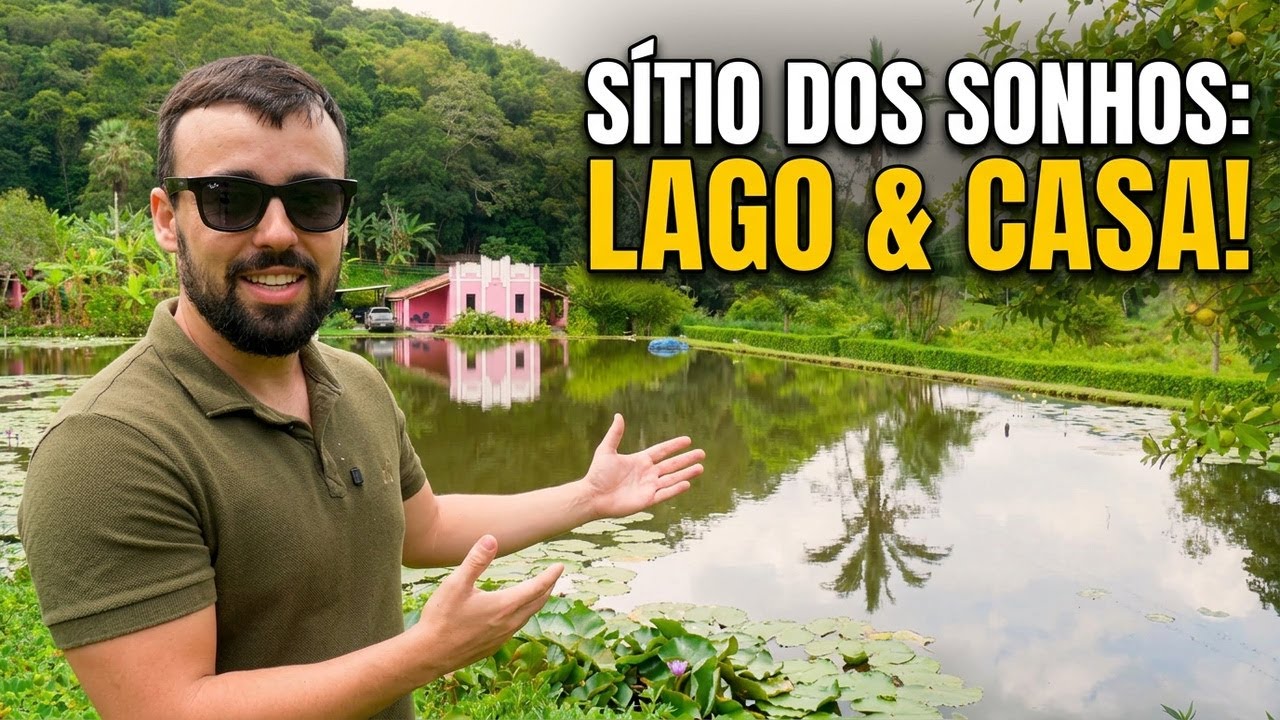 Esse sítio tem água mineral própria e lago em 31 hectares!