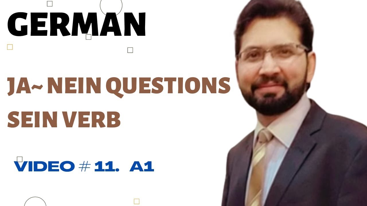ja nein questions mit sein , german from azam video 11, ja nein frage , a1 german course in urdu