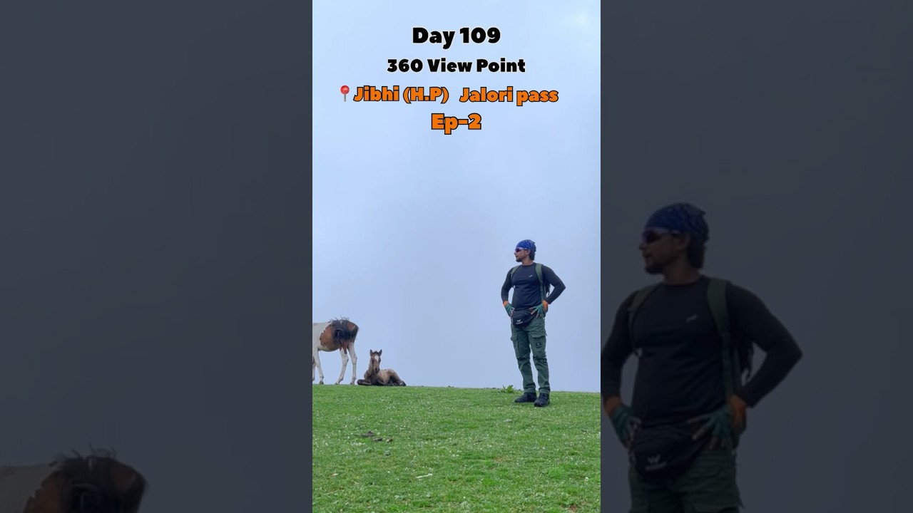 Day 109/365 solo trip Jibhi (Jalori pass) #solotrip #adventure #minivlog #360view #jalori #trek