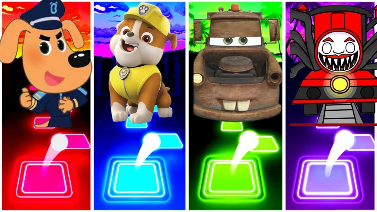 Sheriff Labrador-Paw Patrol  - Lightening  Mcqueen Eatra  - ChooChooCharls  - TilesHop Edm Rush Game