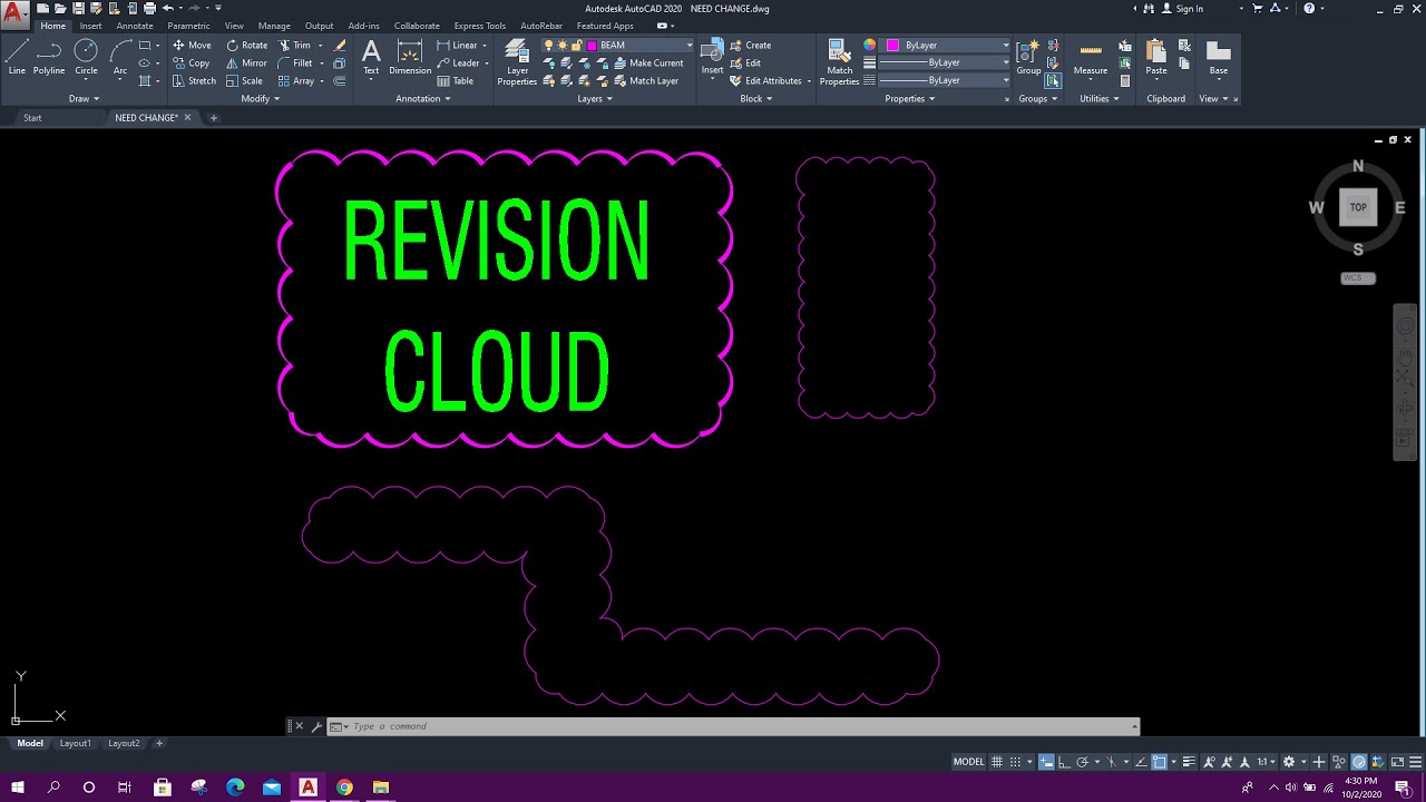 Всё о облачных ревизиях в AutoCAD | Новое облако | Преобразование объекта в облако | Панель коман...