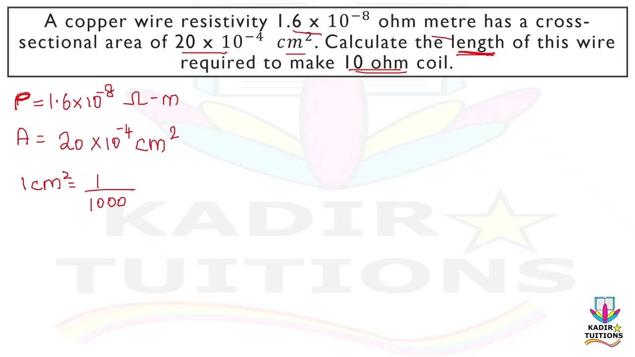 A copper wire resistivity 1.6 x 10^(&minus;8) | Calculate the length of wire required to make 10 ohm coil