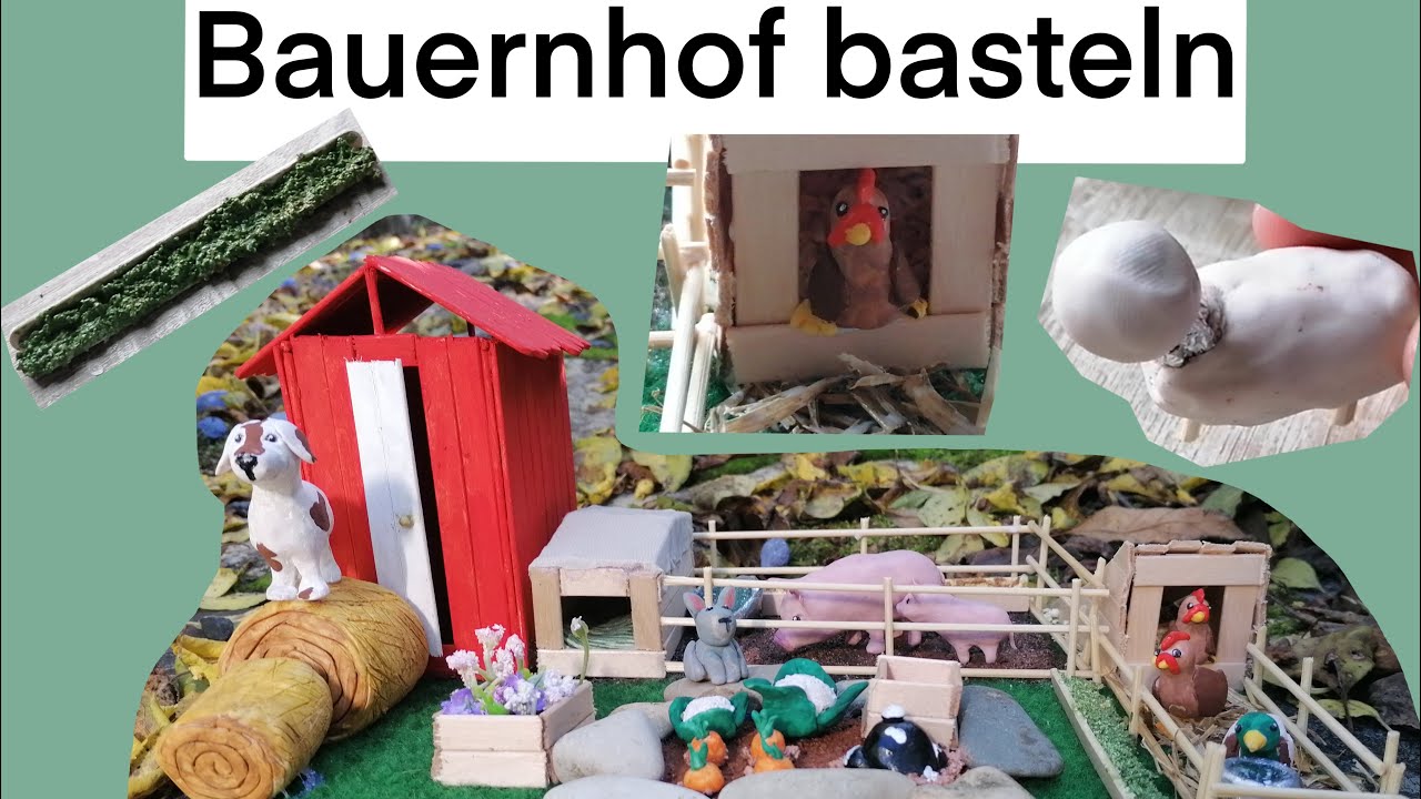 Mini Bauernhof basteln 🐷👨‍🌾