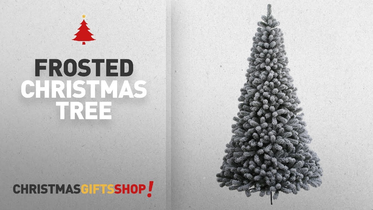Most Popular Frosted Christmas Tree: KING OF CHRISTMAS 6 Foot Prince Flock Artificial Christmas Tree