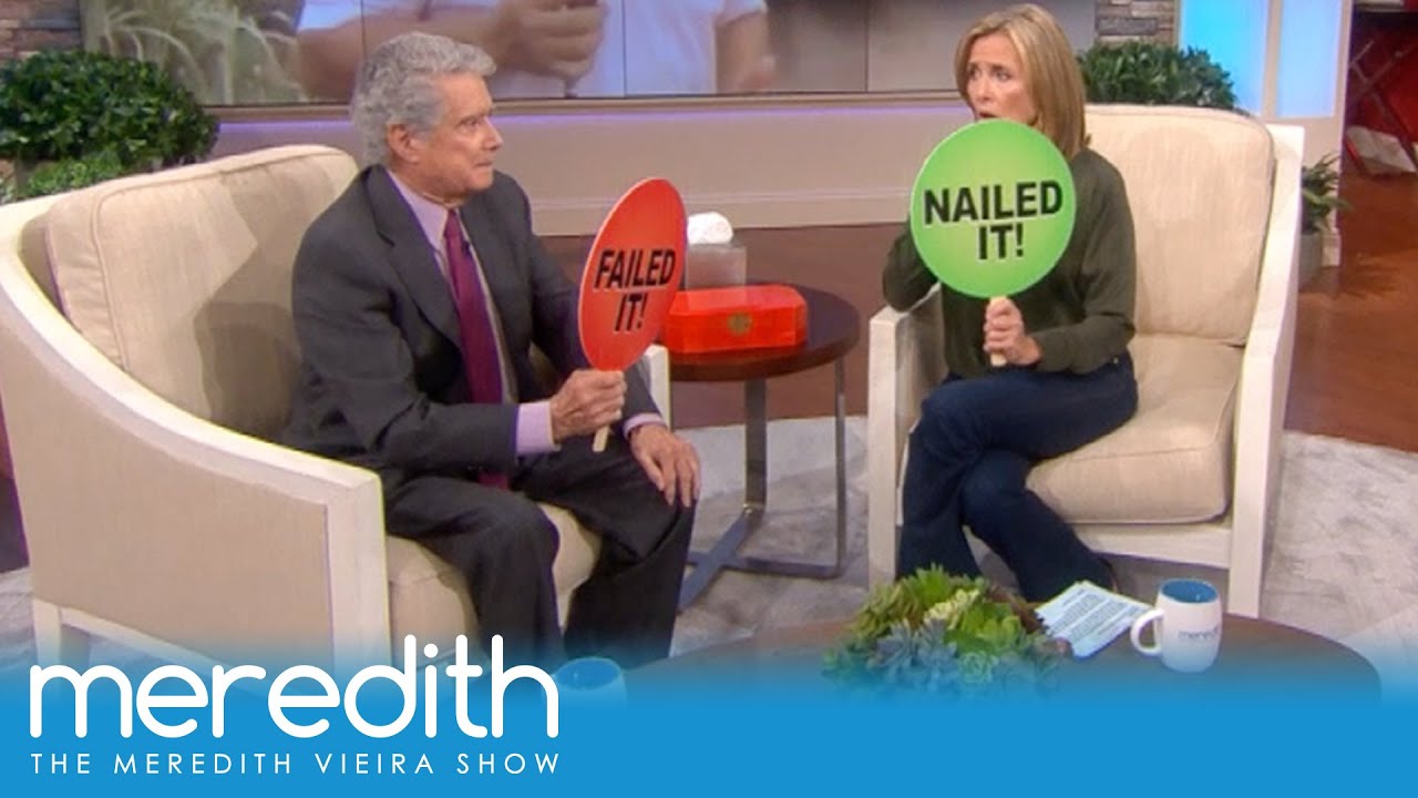 Regis Philbin and Meredith Play 