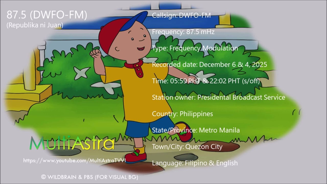 87.5 Republika ni Juan (DWFO-FM) - Sign-on & Sign-off (December 6 & 4, 2025)
