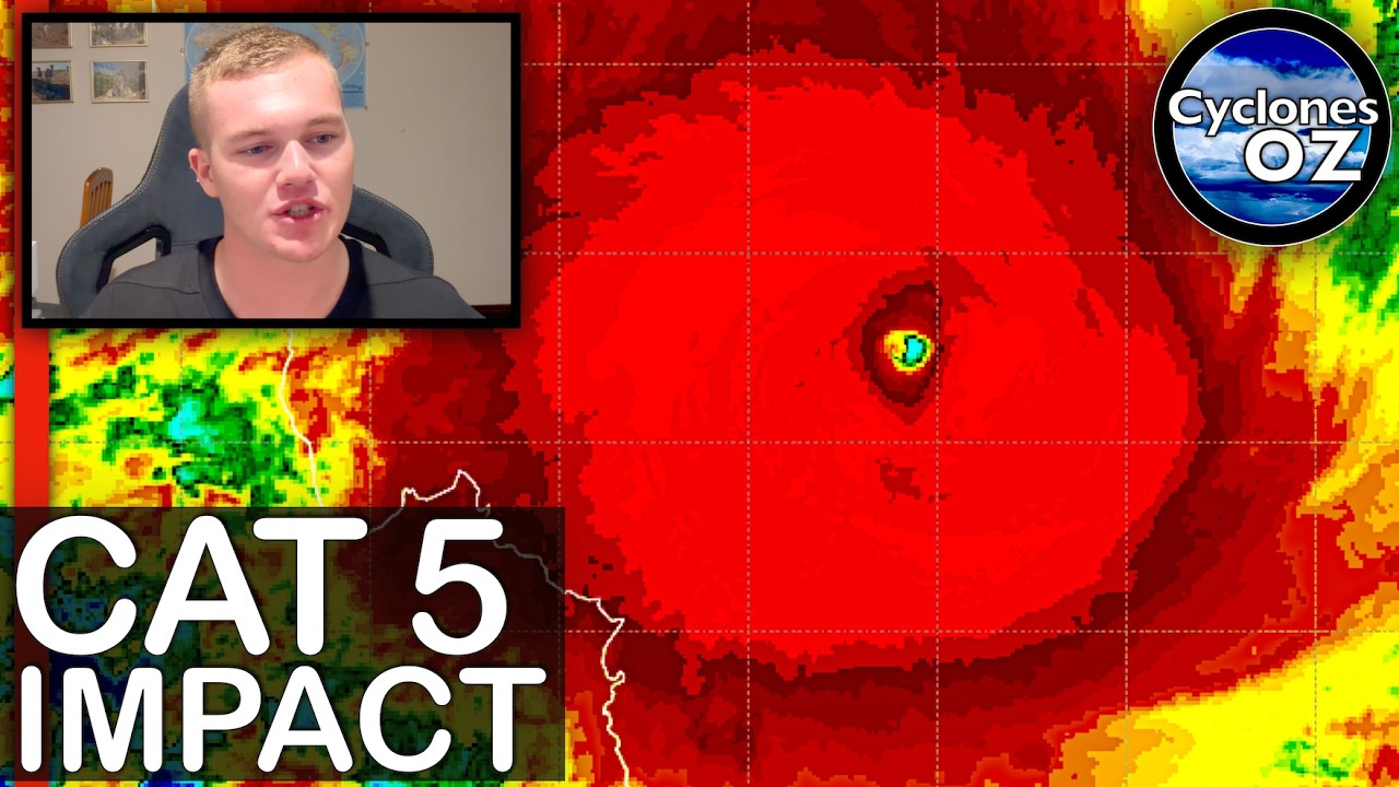 Extreme Category 5 Tropical Cyclone Narelle Near Queensland