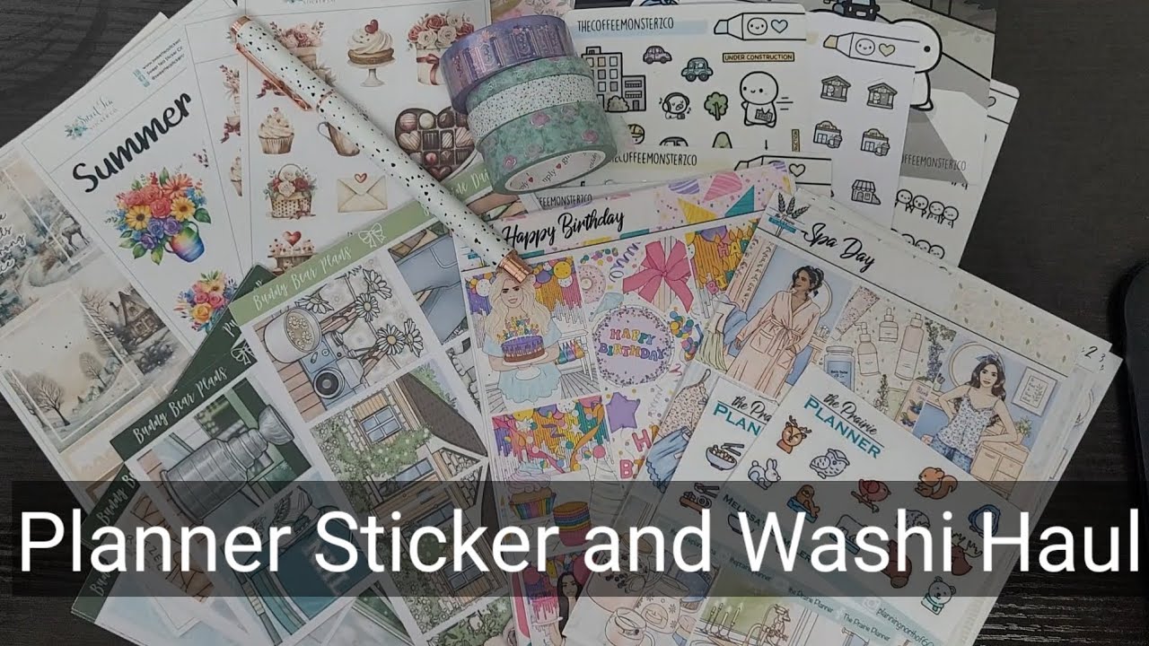 Planner Sticker and Washi Haul feat: Simply Gilded, @TheCoffeeMonsterzCo and more!