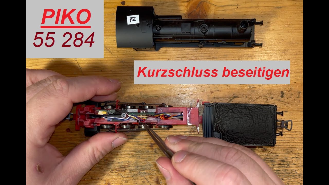 Piko BR 55 284 Kurzschluss - Suche und Beseitigung (MBWS Reparatur #69, inkl. Einlage zu Schönbrunn)