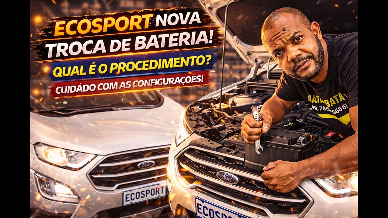 COMO TROCA BATERIA ECOSPORT NOVA TODOS MODELOS 2012 A 2024 COM VARIA DICA CUIDADO