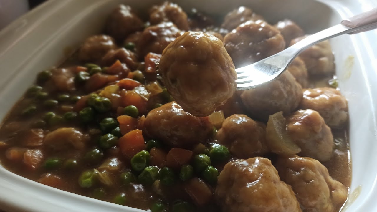 Polpette di carne al curry + roux di curry da fare a casa .