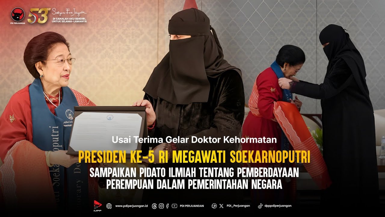 Usai Terima Gelar Kehormatan, Megawati Soekarnoputri Sampaikan Pidato Tentang Pemberdayaan Perempuan