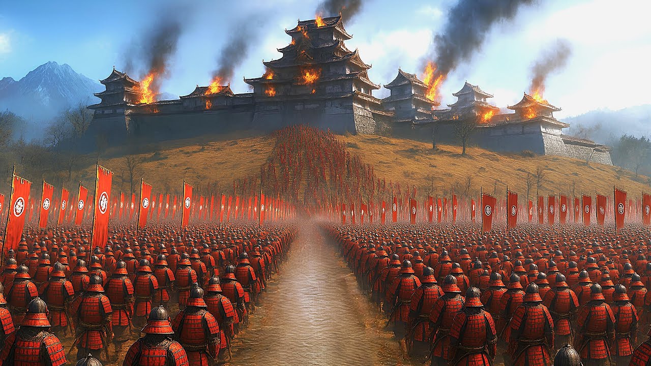 2,000 Oda Samurai vs 2,000 Takeda Samurai Siege | Mount & Blade II: Bannerlord