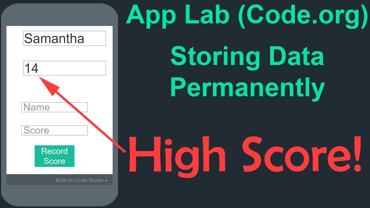 App Lab (Code.org) Storing Data Permanently With The Data Tab