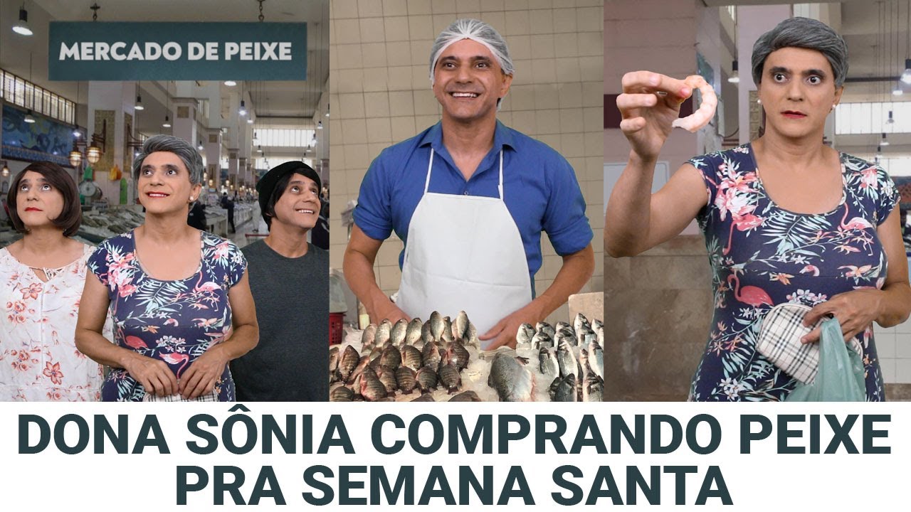 Dona Sônia comprando PEIXE pra Semana Santa