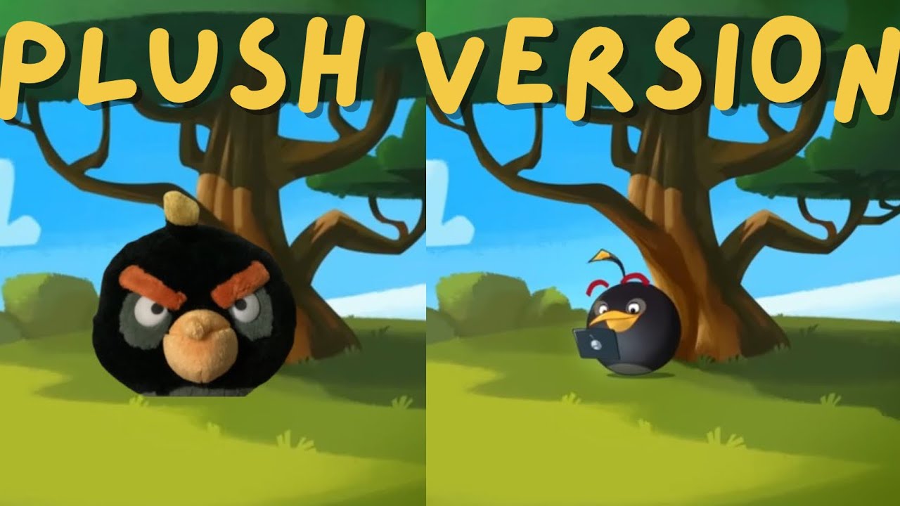 Bomb Bird Stars in Angry Birds Update - Short Fuse (plush version)