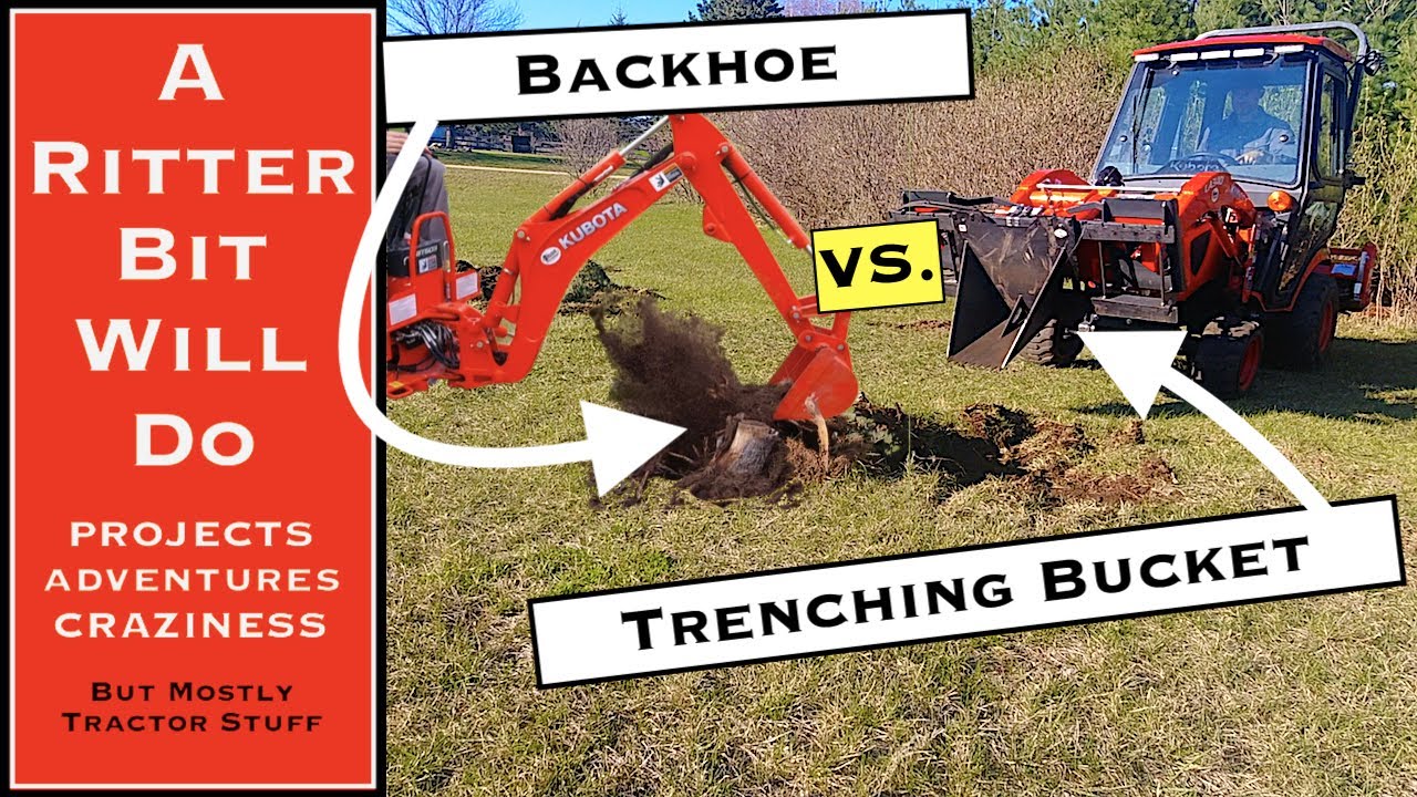BACKHOE vs. TRENCHING BUCKET (Kubota BX23S)