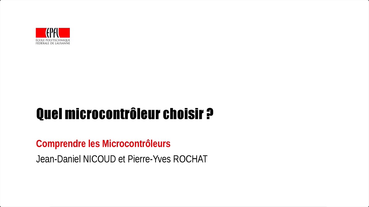 Quel Microcontr&ocirc;leur choisir?