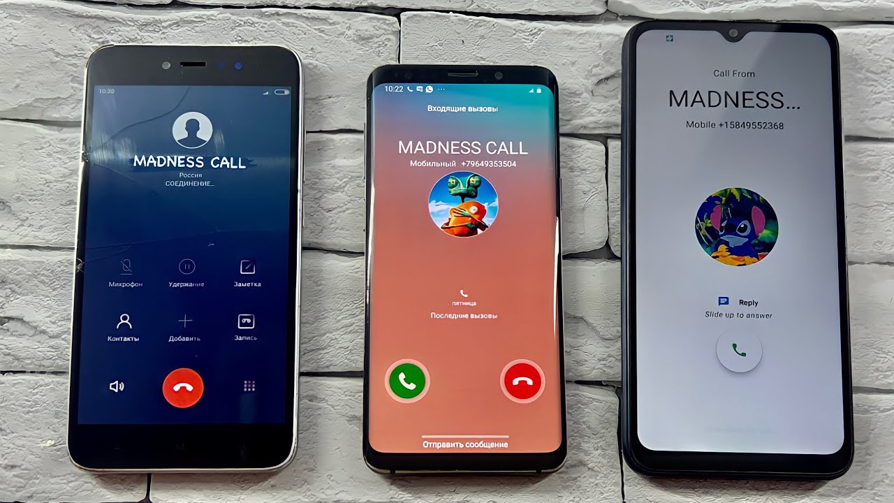 Samsung Galaxy S8 & XIAOMI 9C Incoming Call, Redmi Note 5A Outgoing Call / Madness Group Call